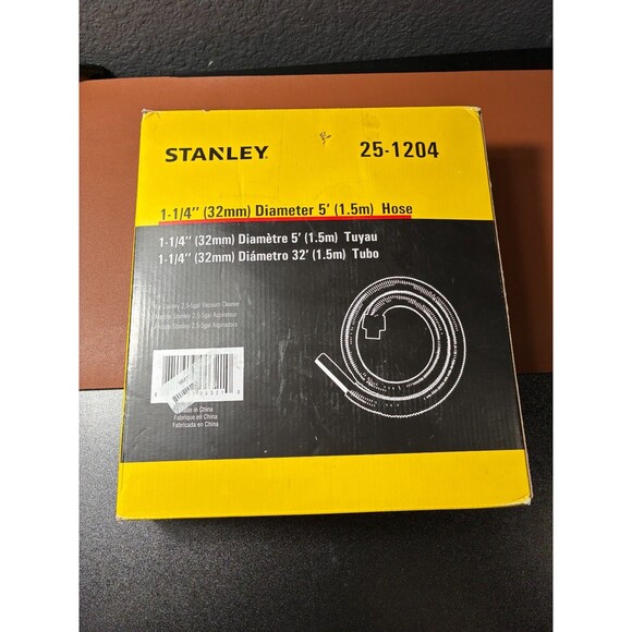 Stanley 25-1204 Wet Dry Vacuum Hose 1-1/4 inch 5 Feet Black - Picture 1 of 2